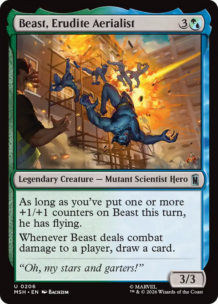 Beast, Erudite Aerialist [Marvel Super Heroes] | Cards and Coasters CA