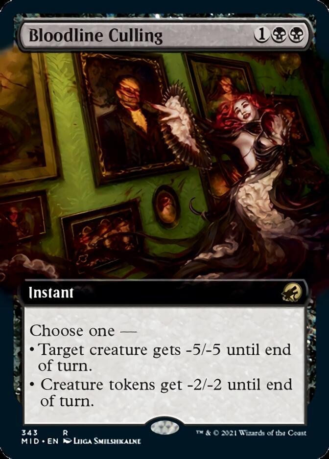 Bloodline Culling (Extended Art) [Innistrad: Midnight Hunt] | Cards and Coasters CA