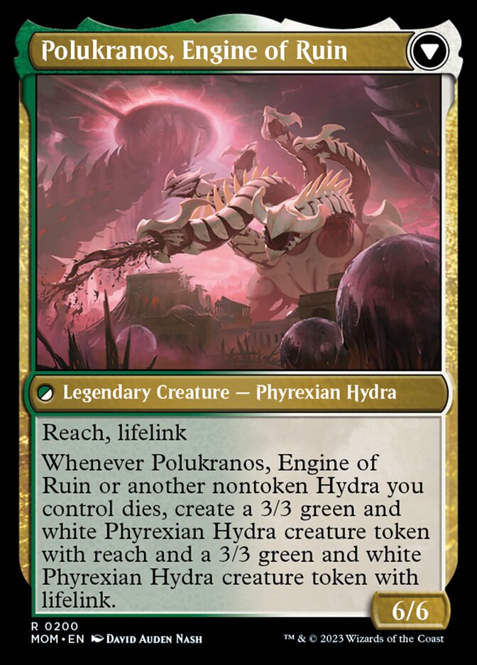 Polukranos Reborn // Polukranos, Engine of Ruin [March of the Machine] | Cards and Coasters CA