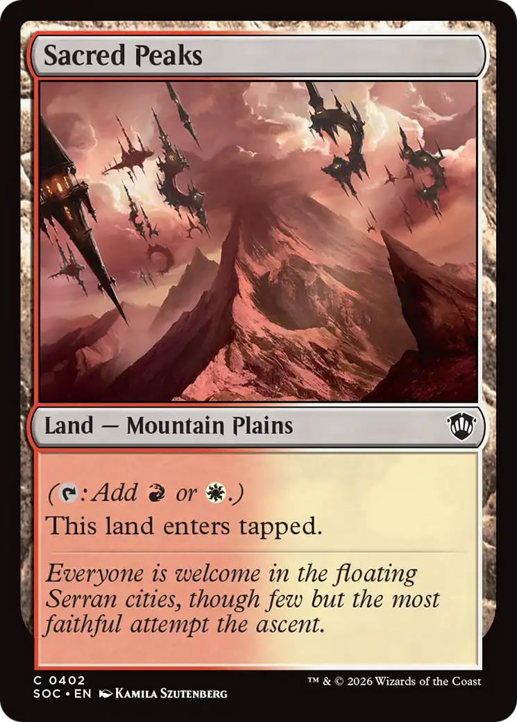 Sacred Peaks [Secrets of Strixhaven Commander] | Cards and Coasters CA
