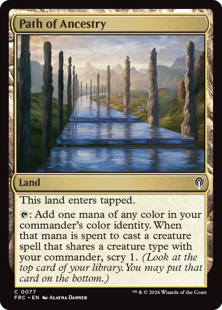 Path of Ancestry [Reality Fracture Commander] | Cards and Coasters CA