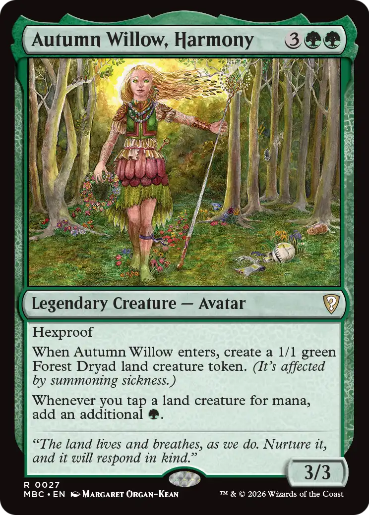 Autumn Willow, Harmony [Mystery Booster: Commander Edition] | Cards and Coasters CA