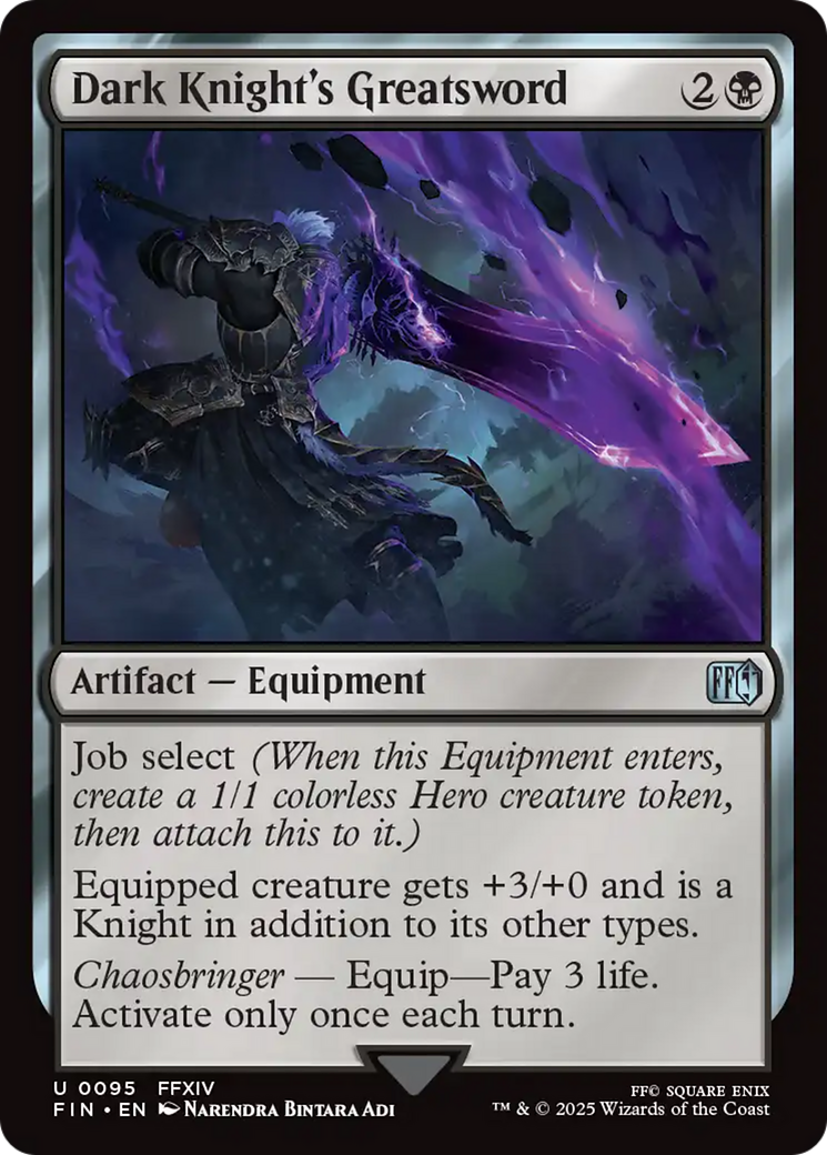 Dark Knight's Greatsword [FINAL FANTASY] | Cards and Coasters CA