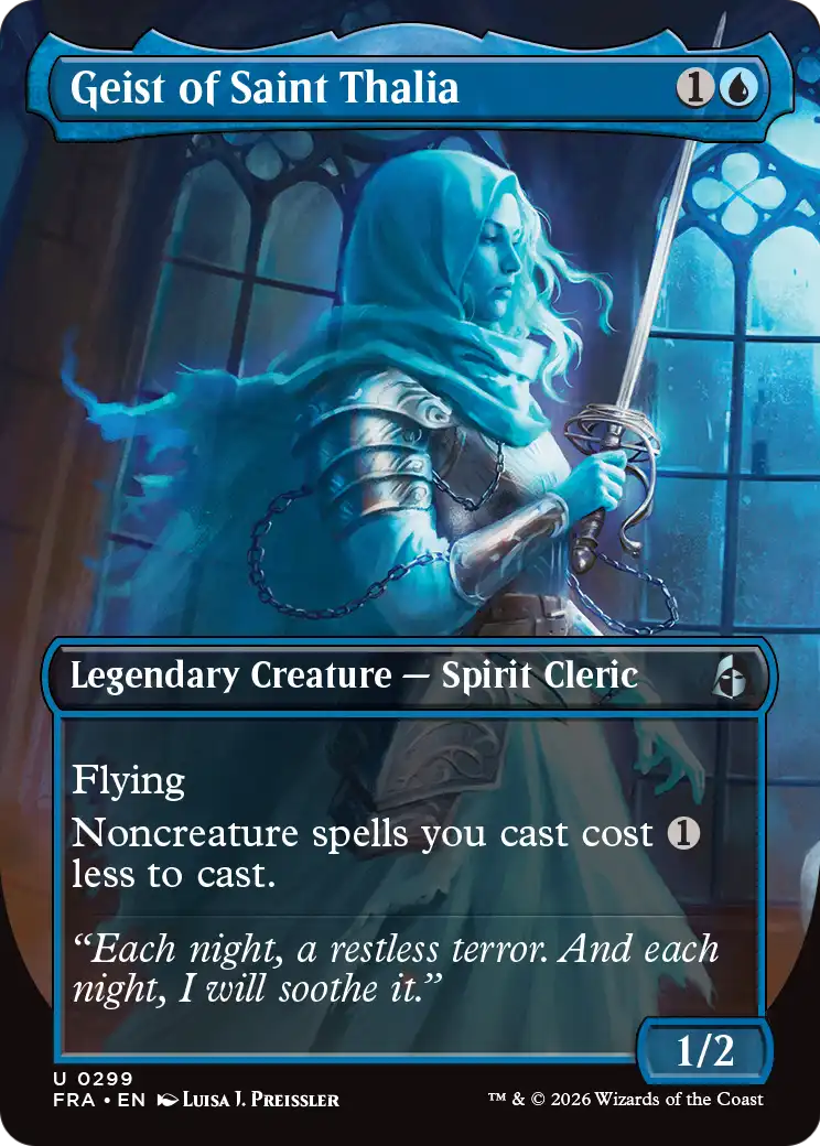 Geist of Saint Thalia (Borderless) [Reality Fracture] | Cards and Coasters CA