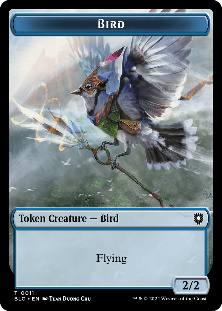 Bird (011) // Fish Double-Sided Token [Bloomburrow Commander Tokens] | Cards and Coasters CA