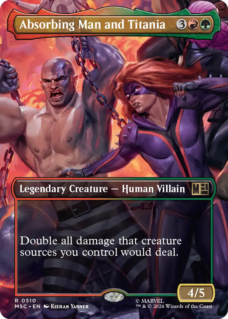 Absorbing Man and Titania (Borderless) [Marvel Super Heroes Commander] | Cards and Coasters CA
