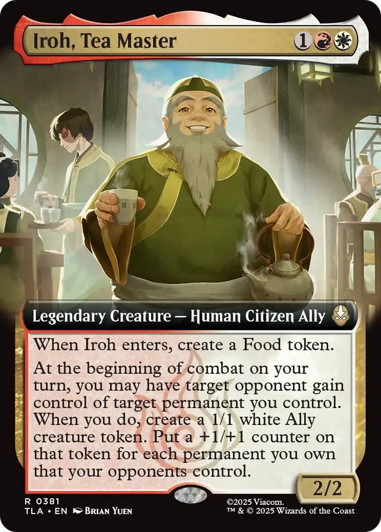 Iroh, Tea Master (Extended Art) [Avatar: The Last Airbender] | Cards and Coasters CA