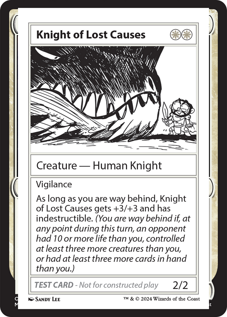 Knight of Lost Causes [Mystery Booster 2 Playtest Cards] | Cards and Coasters CA