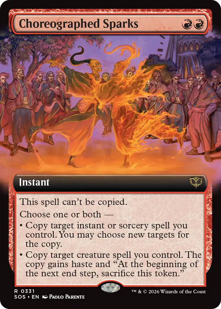 Choreographed Sparks (Extended Art) [Secrets of Strixhaven] | Cards and Coasters CA