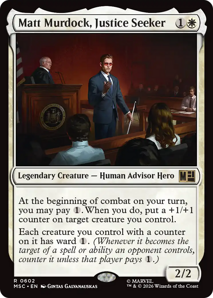 Matt Murdock, Justice Seeker [Marvel Super Heroes Commander] | Cards and Coasters CA