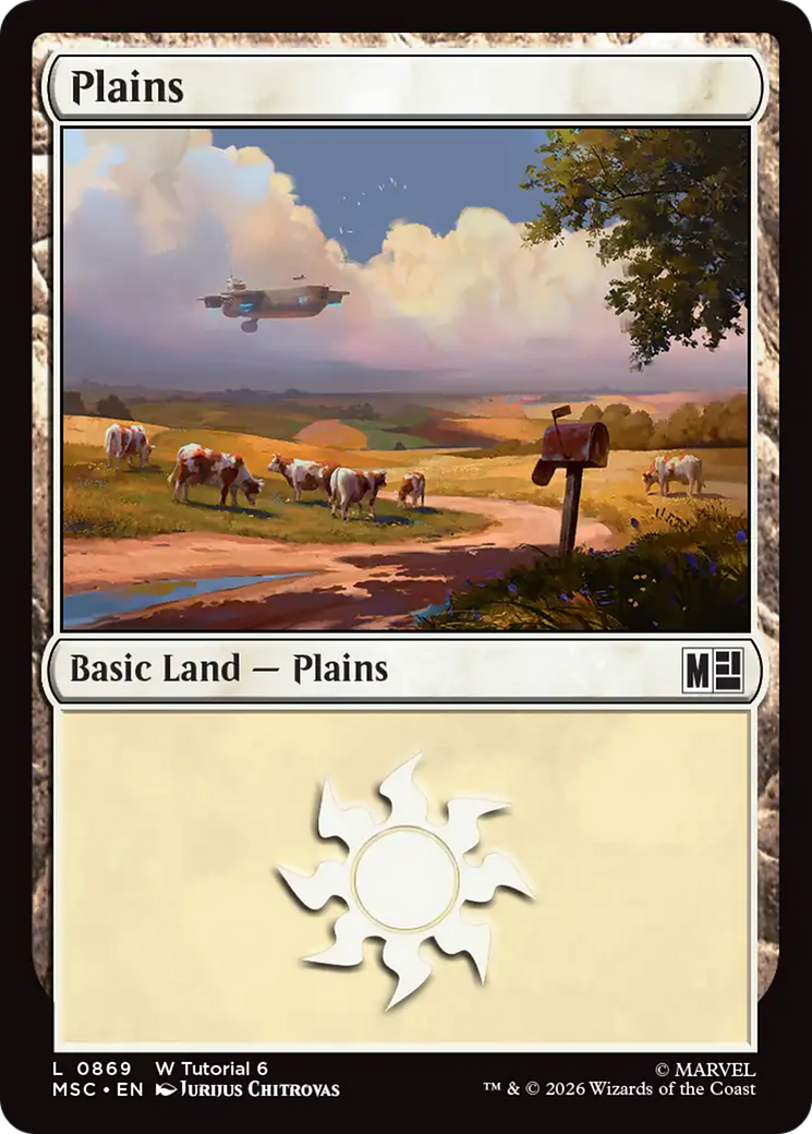 Plains (0869) [Marvel Super Heroes Commander] | Cards and Coasters CA