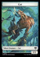 Spirit (0010) // Cat (0005) Double-Sided Token [Commander Masters Tokens] | Cards and Coasters CA