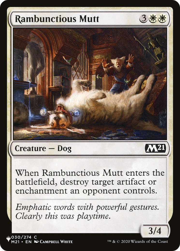 Rambunctious Mutt [The List Reprints] | Cards and Coasters CA