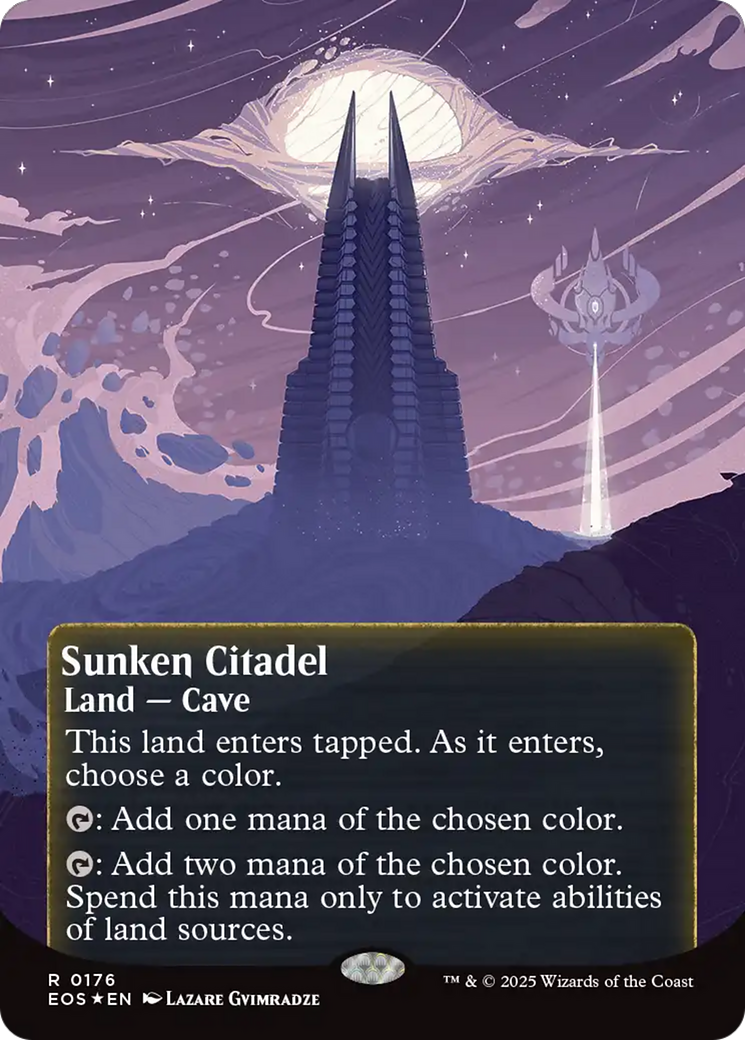 Sunken Citadel (0176) (Borderless) (Galaxy Foil) [Edge of Eternities: Stellar Sights] | Cards and Coasters CA