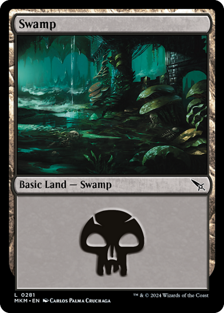 Swamp (0281) [Murders at Karlov Manor] | Cards and Coasters CA