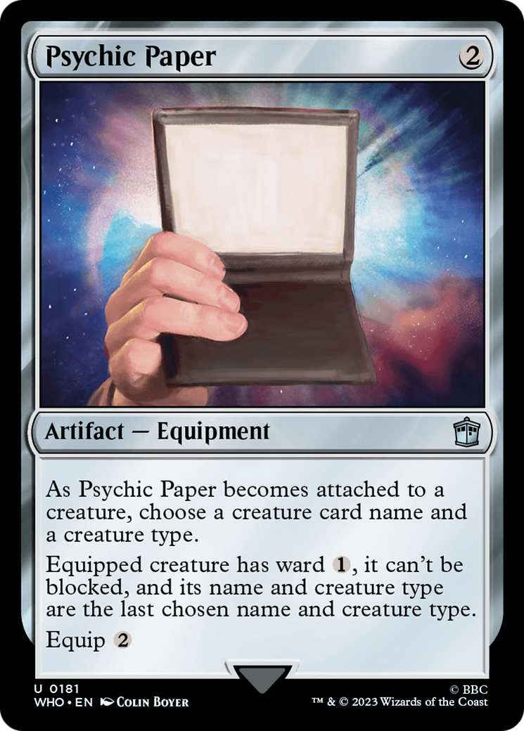 Psychic Paper [Doctor Who] | Cards and Coasters CA