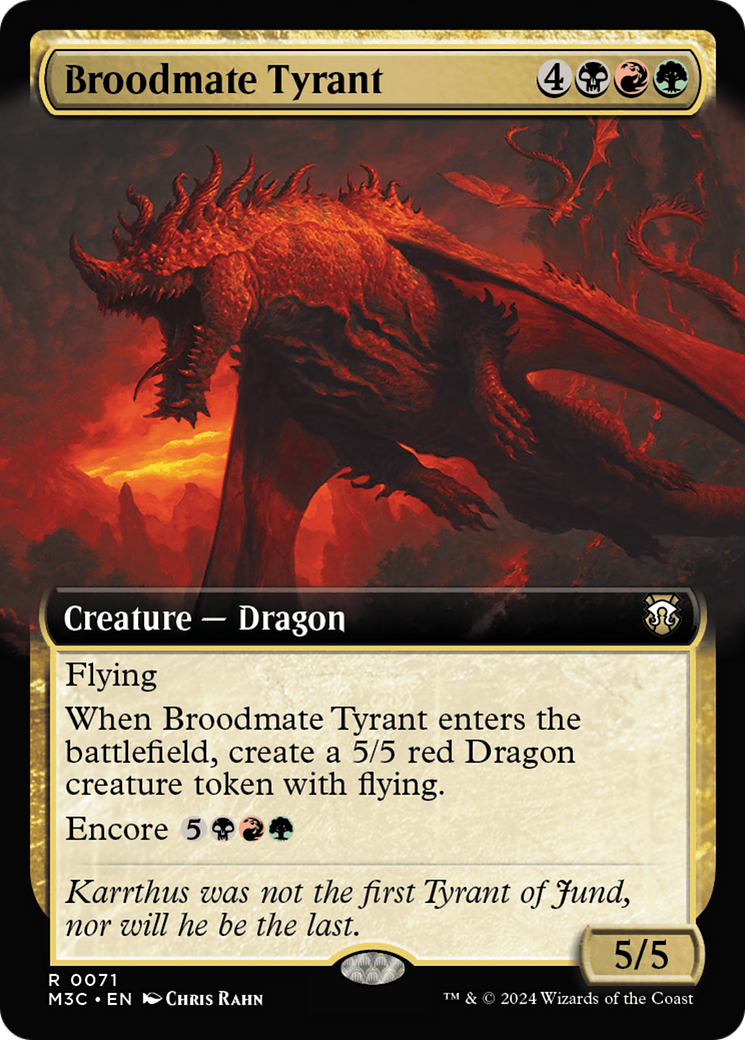 Broodmate Tyrant (Extended Art) [Modern Horizons 3 Commander] | Cards and Coasters CA