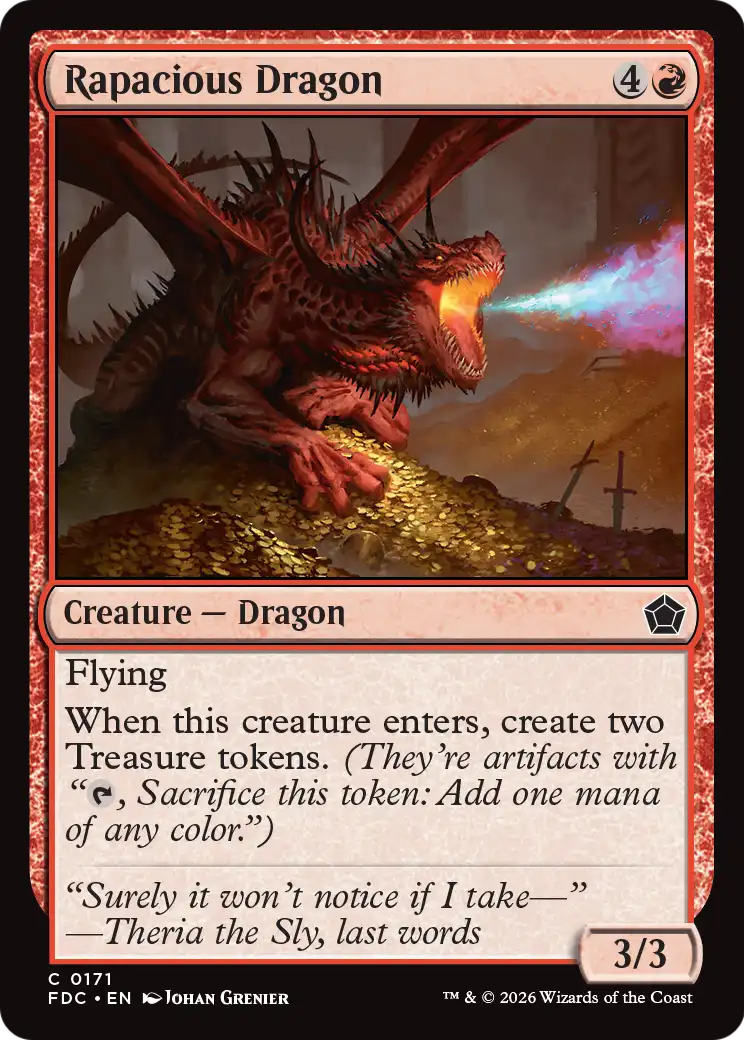 Rapacious Dragon [Foundations Commander] | Cards and Coasters CA