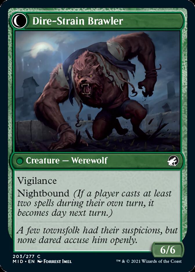 Tireless Hauler // Dire-Strain Brawler [Innistrad: Midnight Hunt] | Cards and Coasters CA