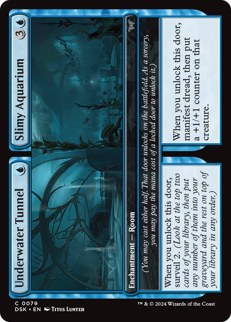 Underwater Tunnel // Slimy Aquarium [Duskmourn: House of Horror] | Cards and Coasters CA