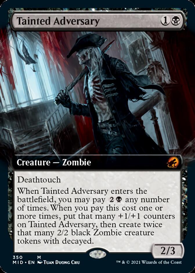 Tainted Adversary (Extended Art) [Innistrad: Midnight Hunt] | Cards and Coasters CA