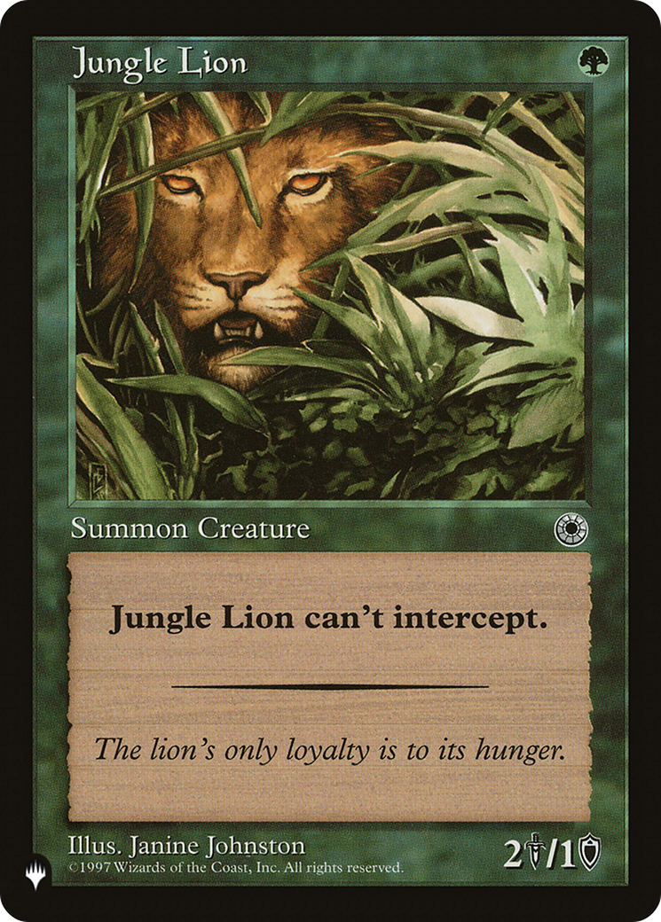 Jungle Lion [The List Reprints] | Cards and Coasters CA