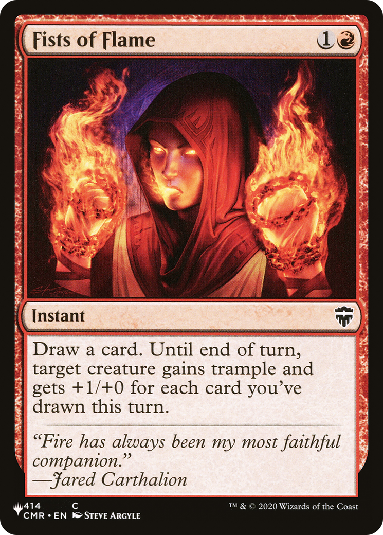 Fists of Flame [The List Reprints] | Cards and Coasters CA