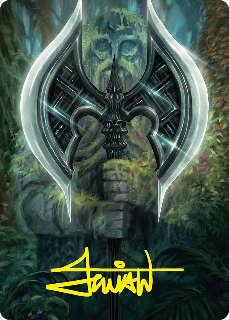 Leyline Axe Art Card (49/54) (Gold-Stamped Signature) [Foundations Art Series] | Cards and Coasters CA
