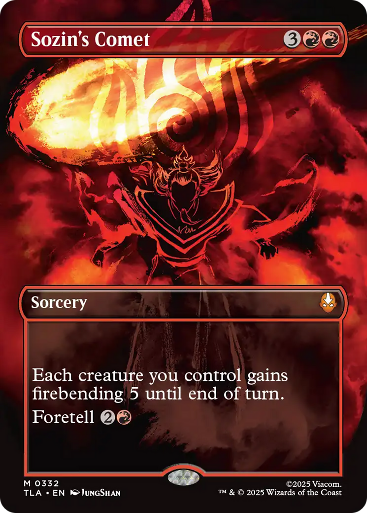 Sozin's Comet (0332) (Borderless) [Avatar: The Last Airbender] | Cards and Coasters CA