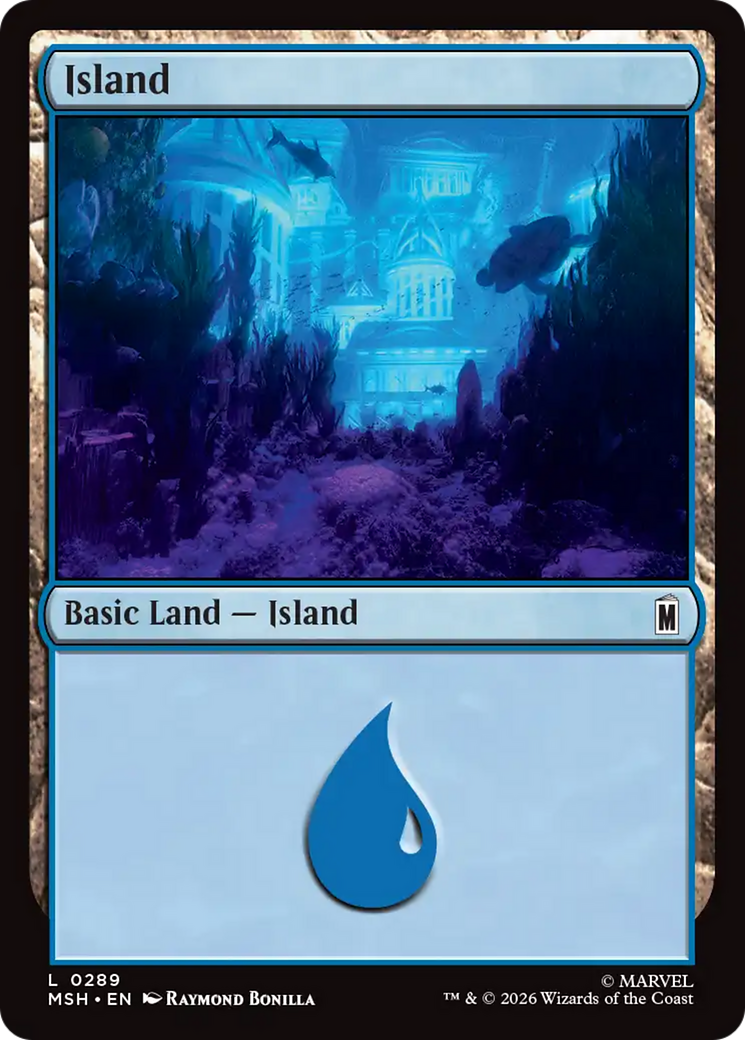 Island (0289) [Marvel Super Heroes] | Cards and Coasters CA