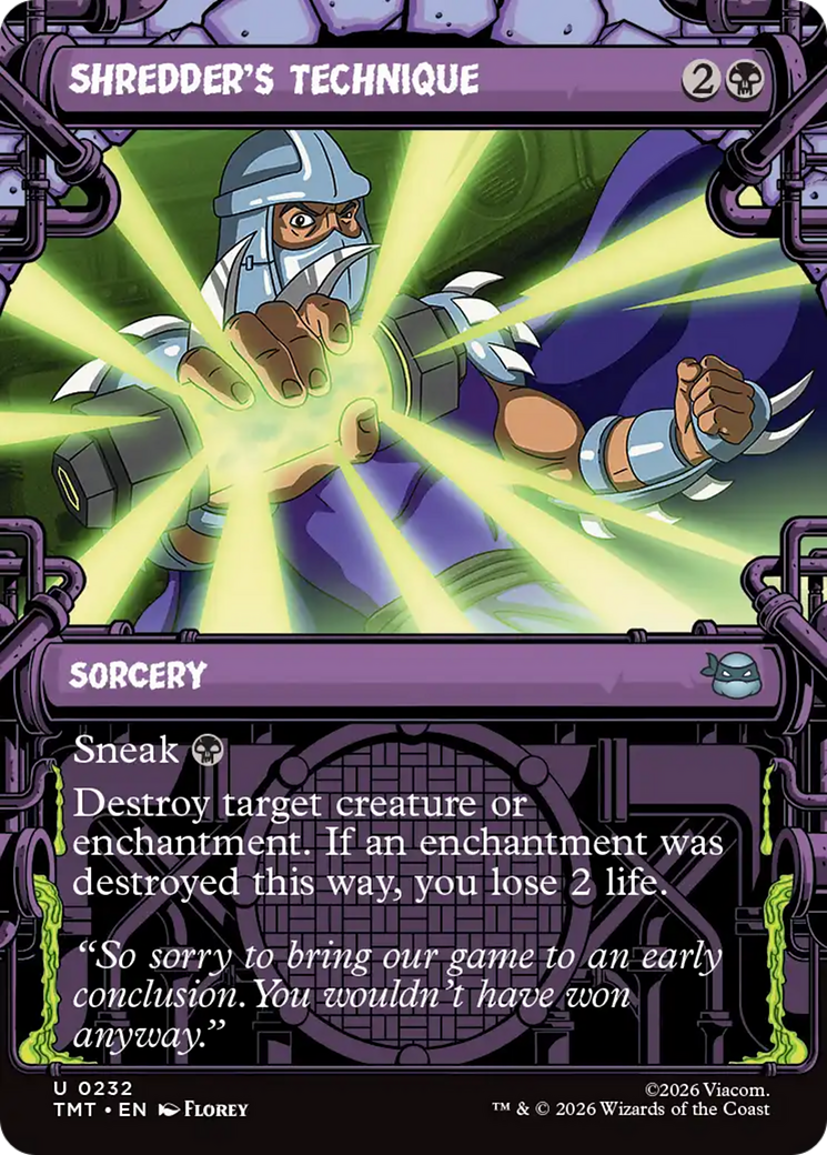 Shredder's Technique (Showcase) [Teenage Mutant Ninja Turtles] | Cards and Coasters CA