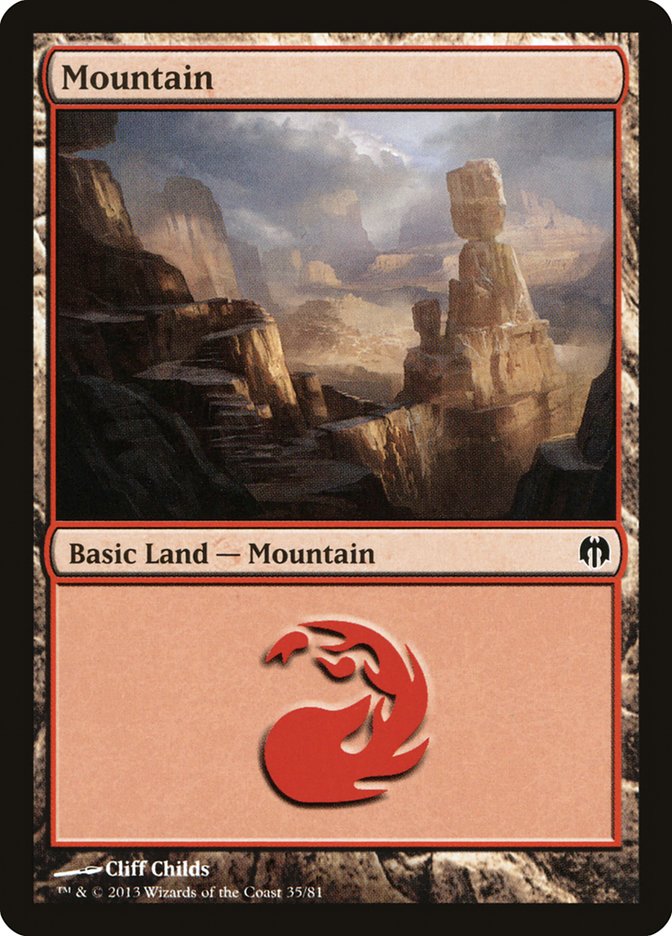 Mountain (35) [Duel Decks: Heroes vs. Monsters] | Cards and Coasters CA