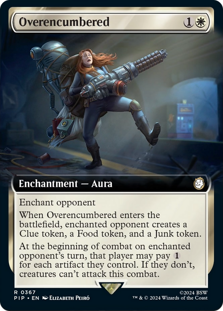Overencumbered (Extended Art) [Fallout] | Cards and Coasters CA