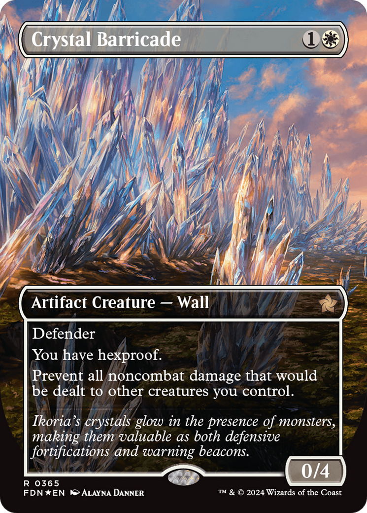 Crystal Barricade (Borderless) (Mana Foil) [Foundations] | Cards and Coasters CA