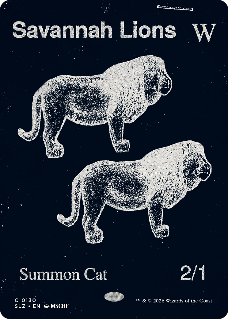 Savannah Lions (0130) [Secret Lair x MSCHF: The Zeta Set] | Cards and Coasters CA