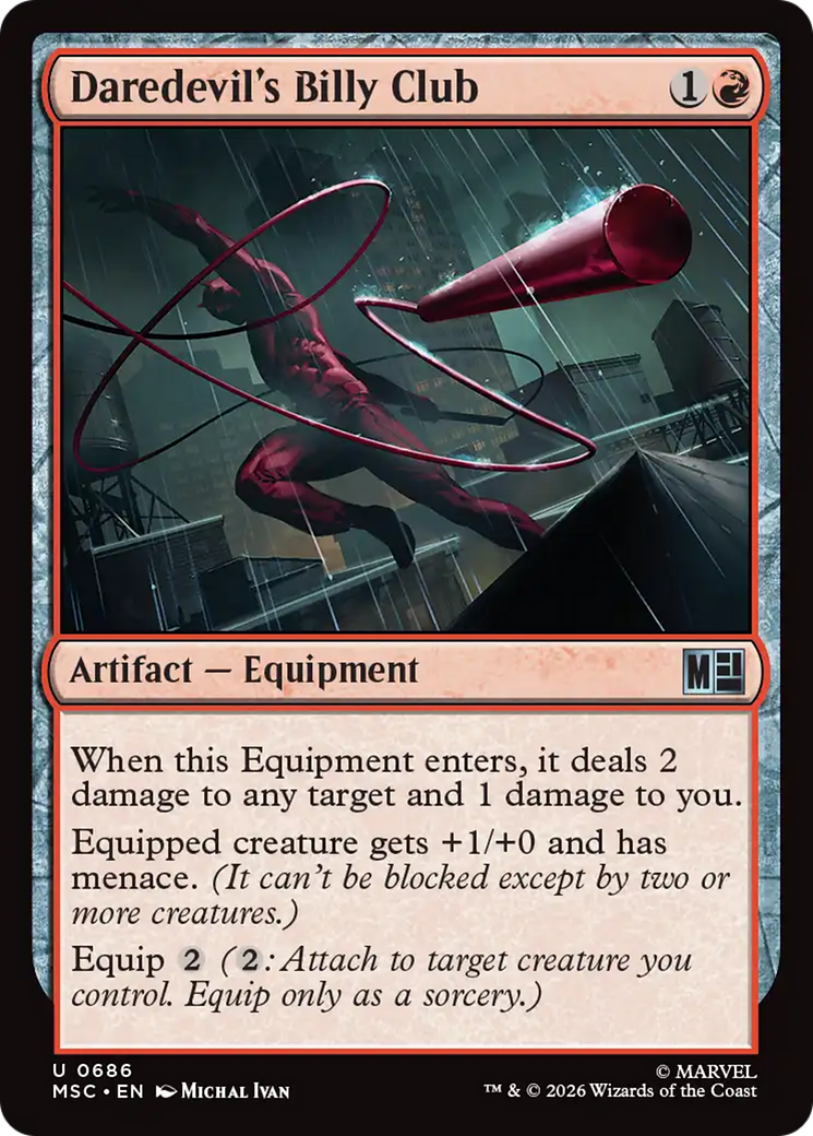 Daredevil's Billy Club [Marvel Super Heroes Commander] | Cards and Coasters CA