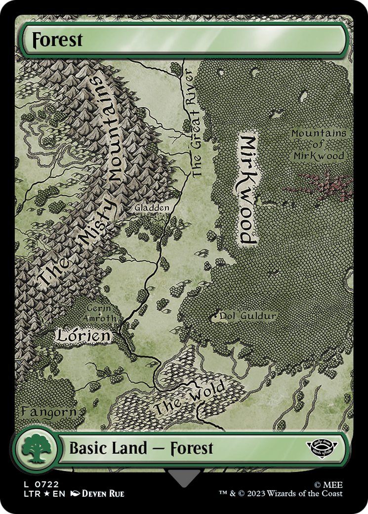 Forest (0722) (Surge Foil) [The Lord of the Rings: Tales of Middle-Earth] | Cards and Coasters CA