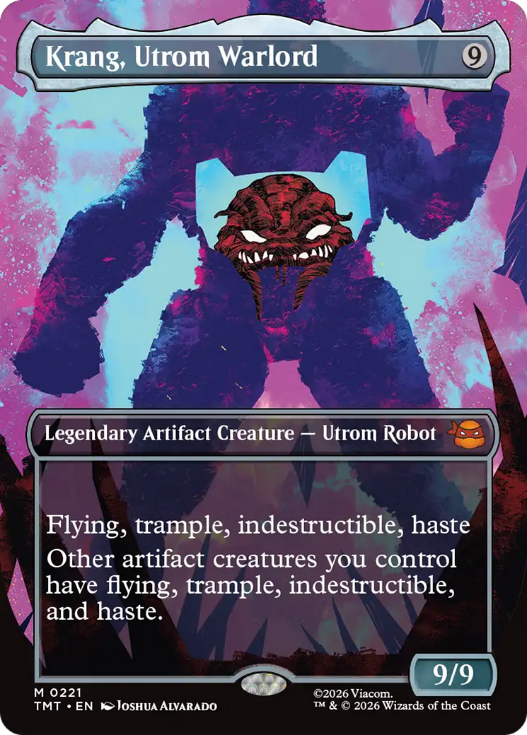 Krang, Utrom Warlord (Borderless) [Teenage Mutant Ninja Turtles] | Cards and Coasters CA