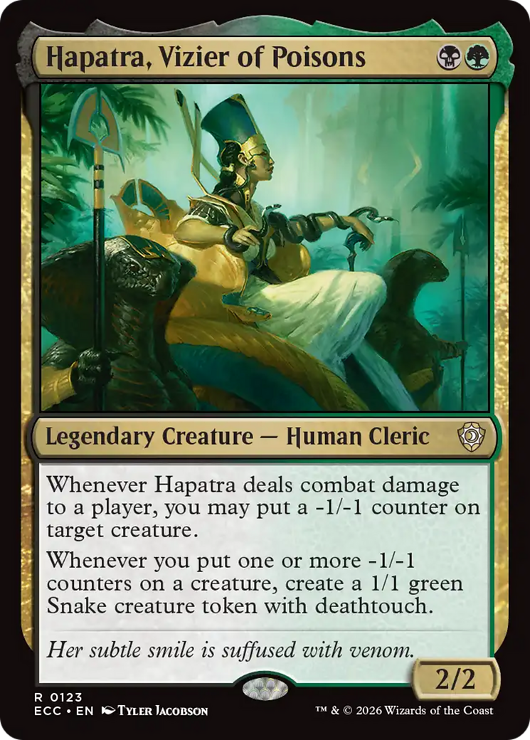 Hapatra, Vizier of Poisons [Lorwyn Eclipsed Commander] | Cards and Coasters CA