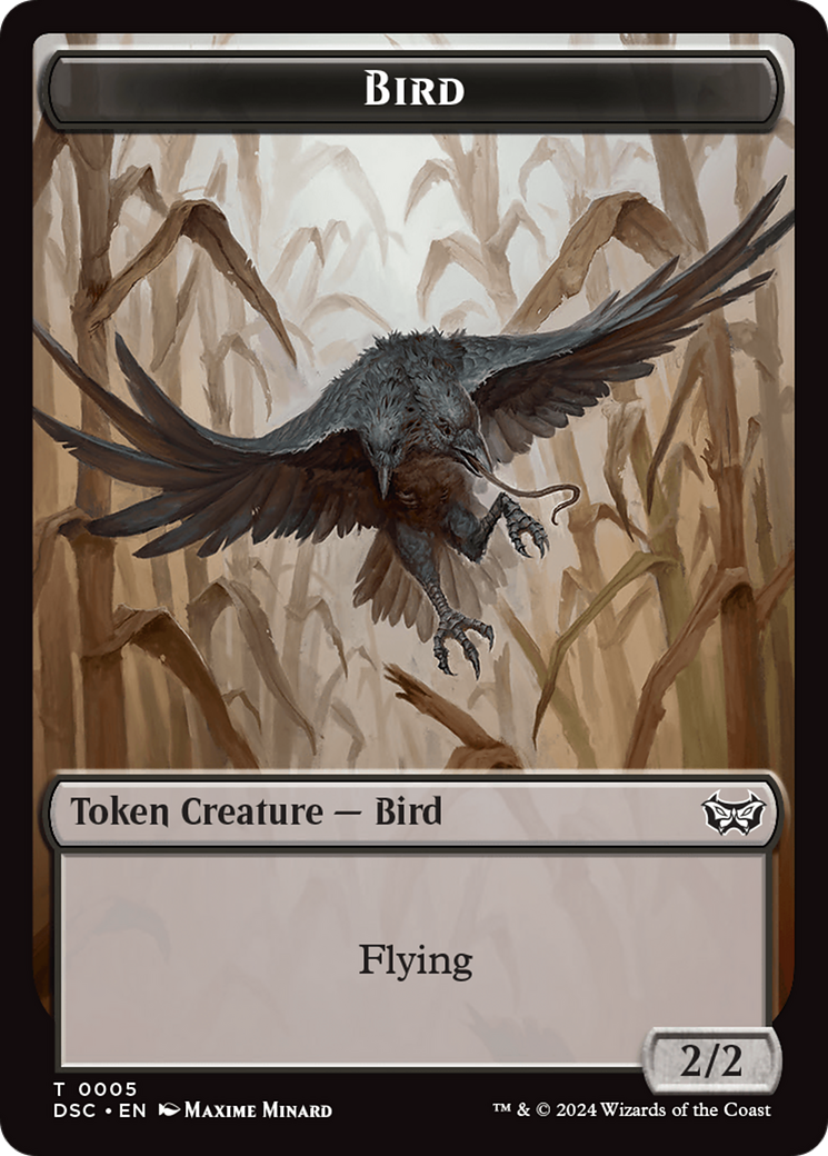 Demon // Bird Double-Sided Token [Duskmourn: House of Horror Commander Tokens] | Cards and Coasters CA