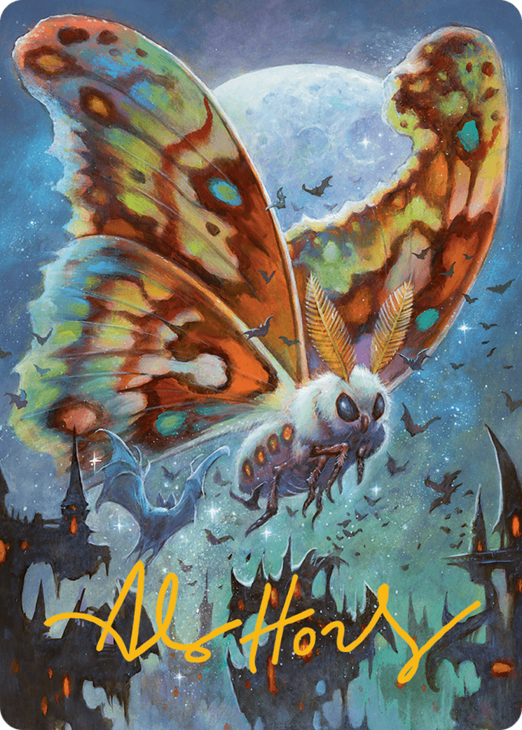 Luminous Broodmoth Art Card (Gold-Stamped Signature) [Bloomburrow Art Series] | Cards and Coasters CA