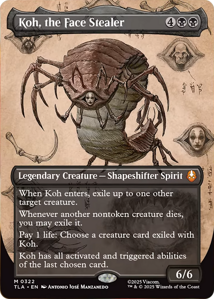 Koh, the Face Stealer (Borderless) [Avatar: The Last Airbender] | Cards and Coasters CA