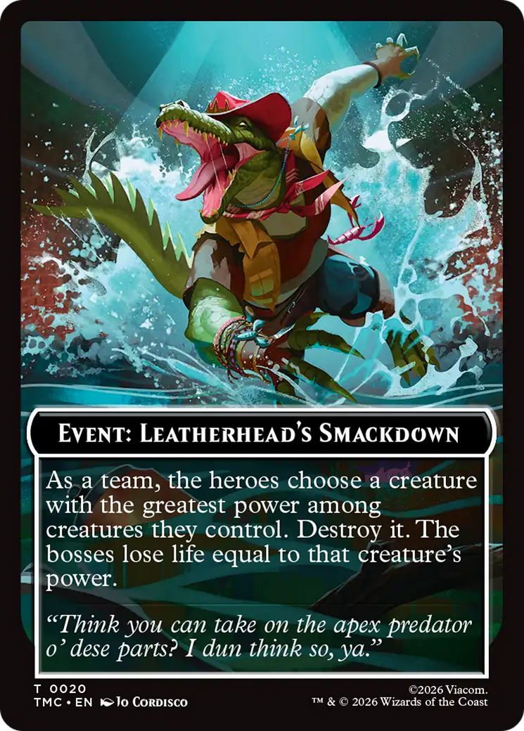 Event: Leatherhead's Smackdown [Teenage Mutant Ninja Turtles Commander Tokens] | Cards and Coasters CA