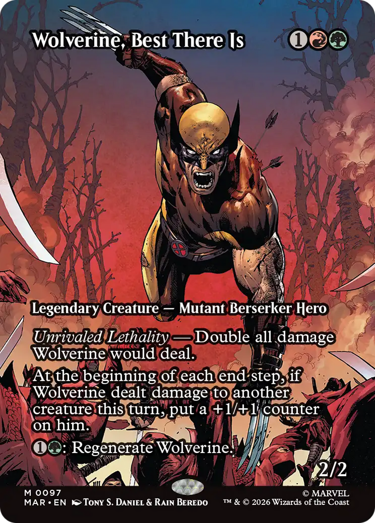 Wolverine, Best There Is (Borderless) [Marvel Universe: Eternal-Legal] | Cards and Coasters CA
