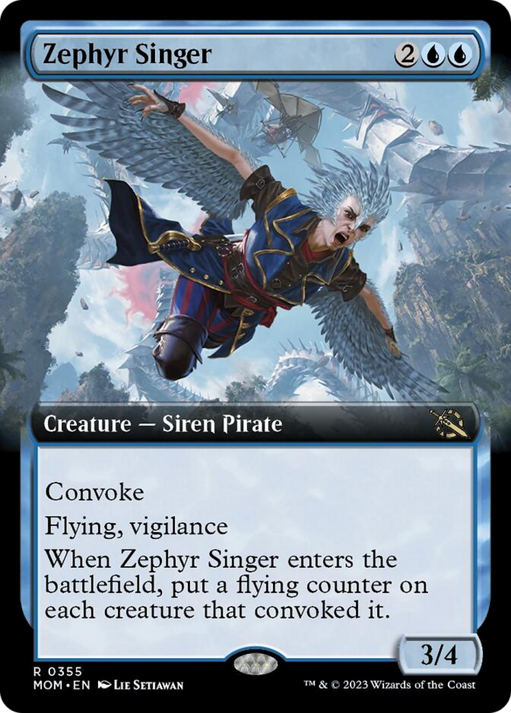 Zephyr Singer (Extended Art) [March of the Machine] | Cards and Coasters CA