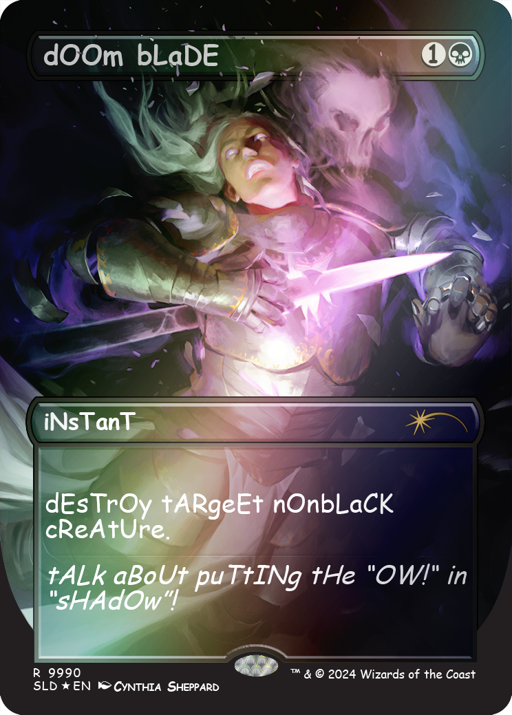 dOOm bLaDE (Rainbow Foil) [Secret Lair Drop Series] | Cards and Coasters CA