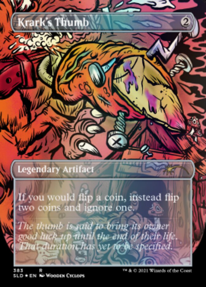 Krark's Thumb // Krark's Thumb (Borderless) [Secret Lair Drop Series] | Cards and Coasters CA