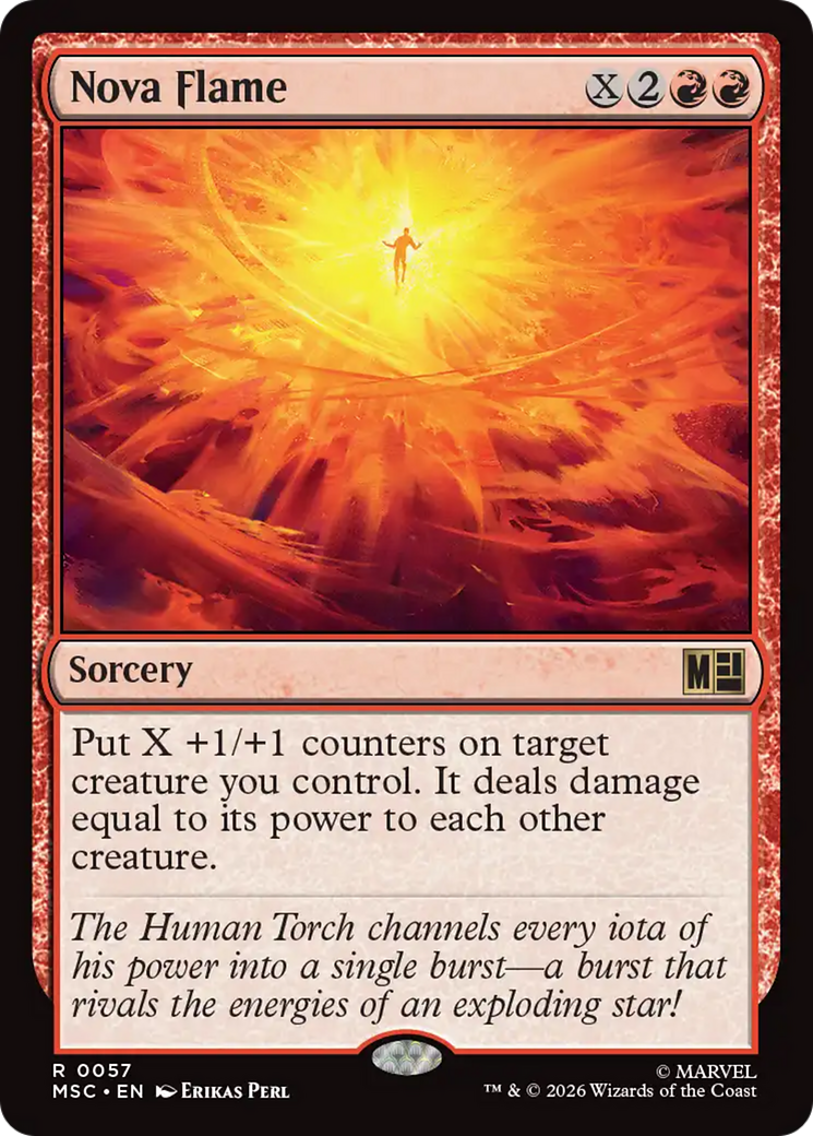 Nova Flame (Surge Foil) [Marvel Super Heroes Commander] | Cards and Coasters CA