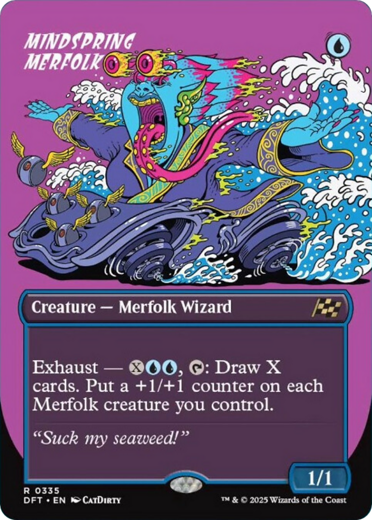 Mindspring Merfolk (Borderless) [Aetherdrift] | Cards and Coasters CA