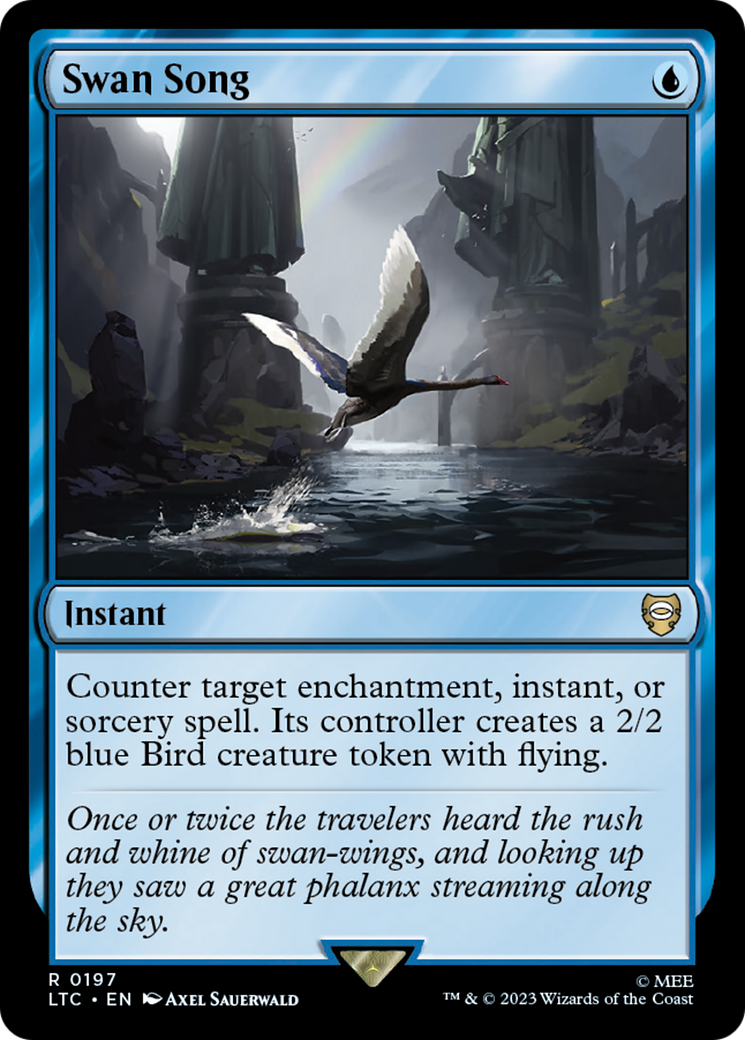 Swan Song [The Lord of the Rings: Tales of Middle-Earth Commander] | Cards and Coasters CA